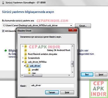 Android USB Driver Kurulumu Resimli Anlatım