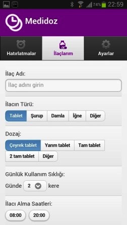 Android Medidoz İlaç Hatırlatıcı