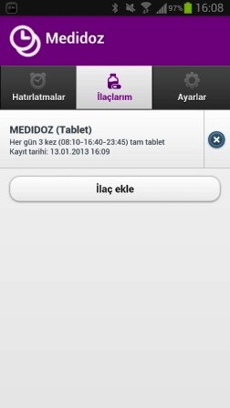 Android Medidoz İlaç Hatırlatıcı