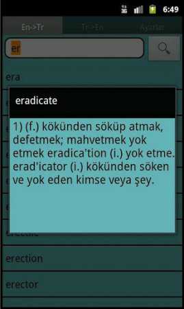 Çevrimdışı Sözlük (TR/EN) - Android Türkçe İngilizce Sözlük