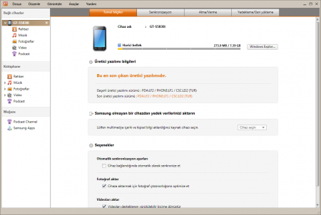 Samsung Galaxy Ace Türkçe Orjinal Rom Kurulumu