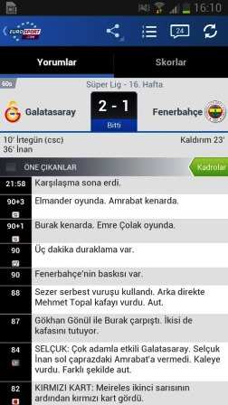 Eurosport.com Android Uygulaması