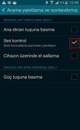 S5 Rehberdeki İsimlerin Sesli Bildirimini Kapatma
