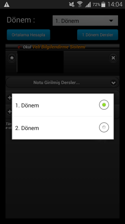 Android Okul Ortalaması Hesaplama Programı