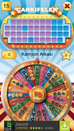 Çarkıfelek Android Oyunu